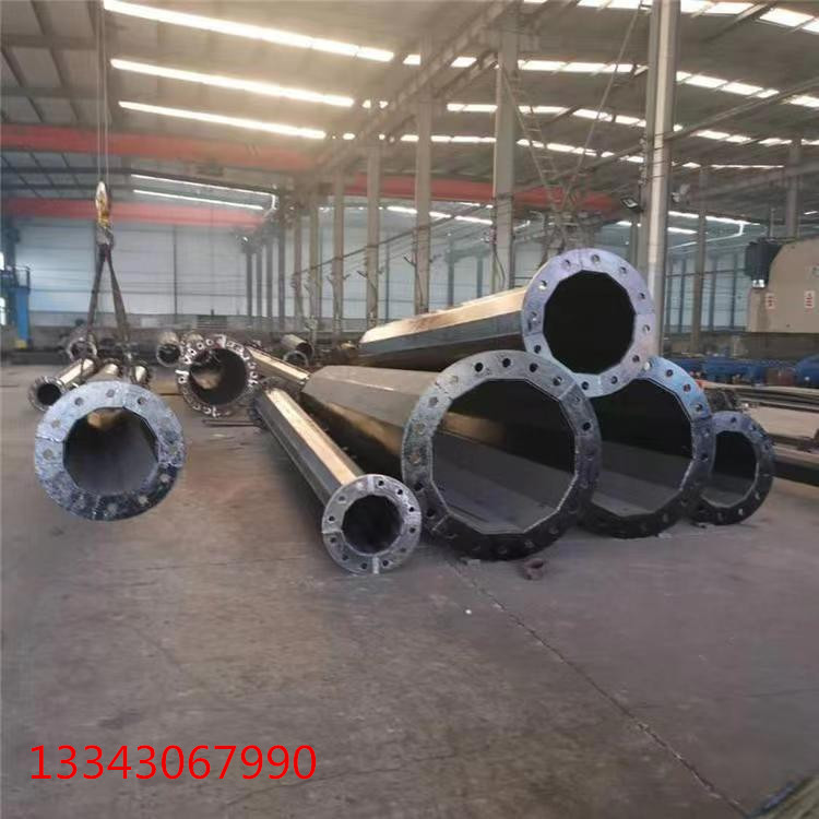 Q355电力钢杆 10KV钢管杆 13米钢制电力杆 输电线路钢管塔打桩