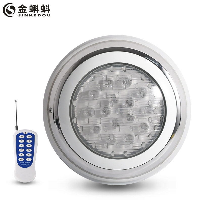 AliExpress wish cross-border led pool light stainless steel wall-mounted underwater pool light landscape decorative light