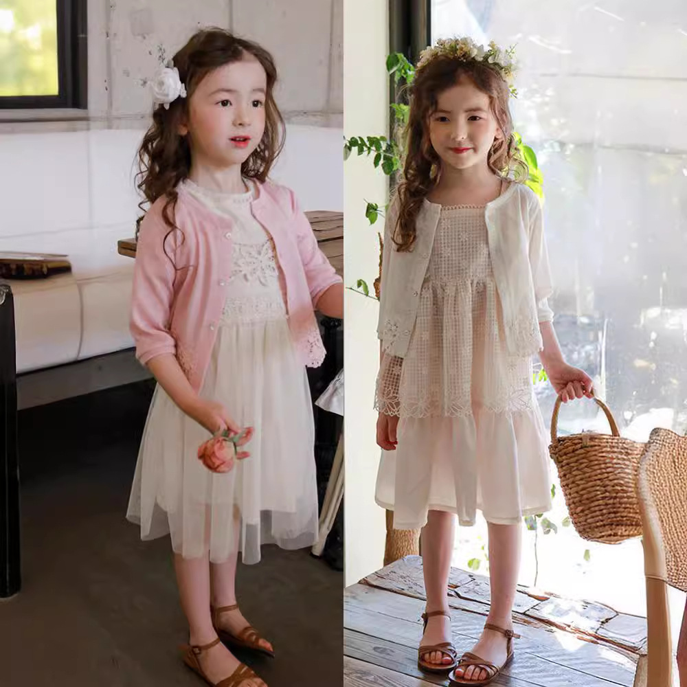 Children's sun protection summer thin breathable air-conditioned cardigan, 2026 new style, stylish little jacket for girls.