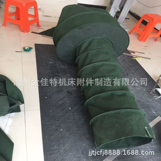 防火耐温硅胶风管方圆形风机帆布软连接 伸缩风道散装机除尘布袋