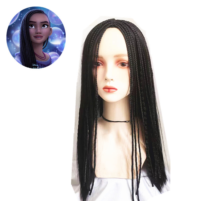 Cross-Border Star WISH Princesa ASHA vestir peluca ASHA mismo estilo tocado accesorios anime personaje etapa