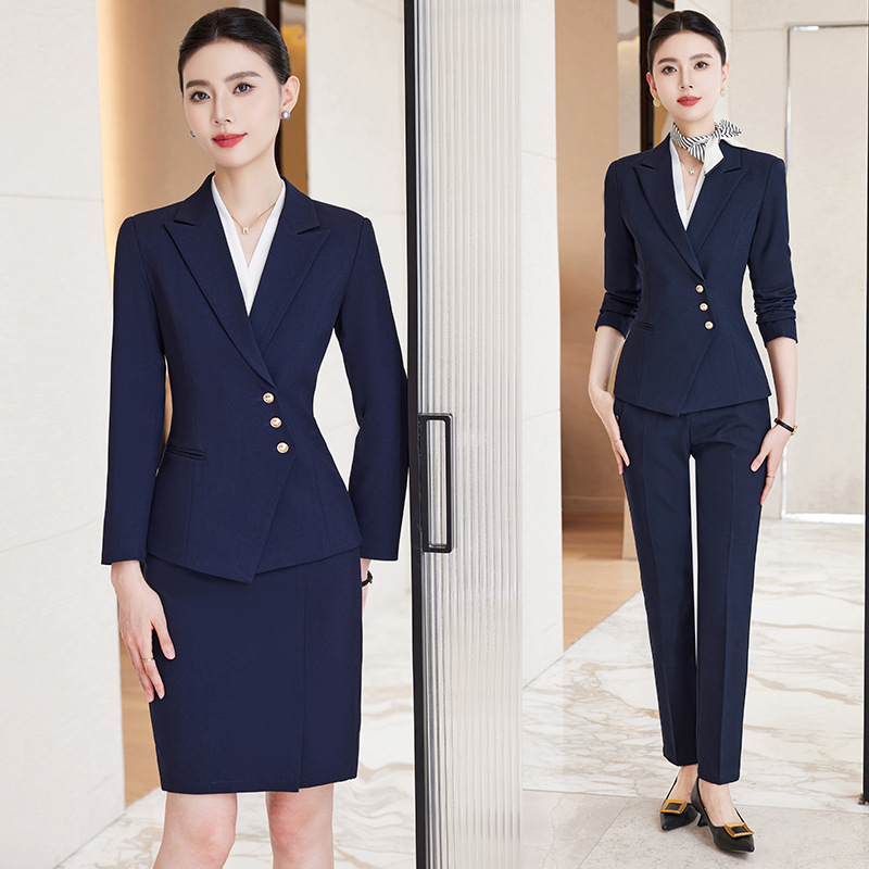 Black Professional Suit Suit for Women 2025 New High-End Hotel Front Desk Workwear Jewelry Store Women's Workwear