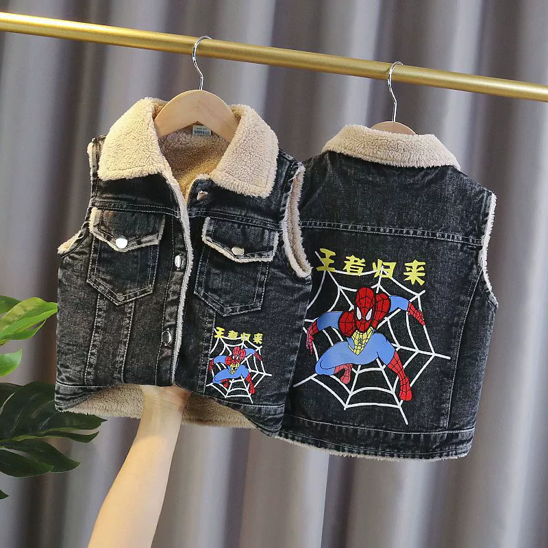 Детский жилет, осенняя новая стильная верхняя одежда для малышей, стильный детский осенний флисовый утепленный жилет для мальчиков