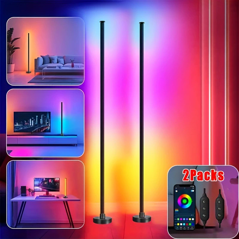 Современные угловые LED-торшеры 4/3/2/1 шт., регулируемые 48"