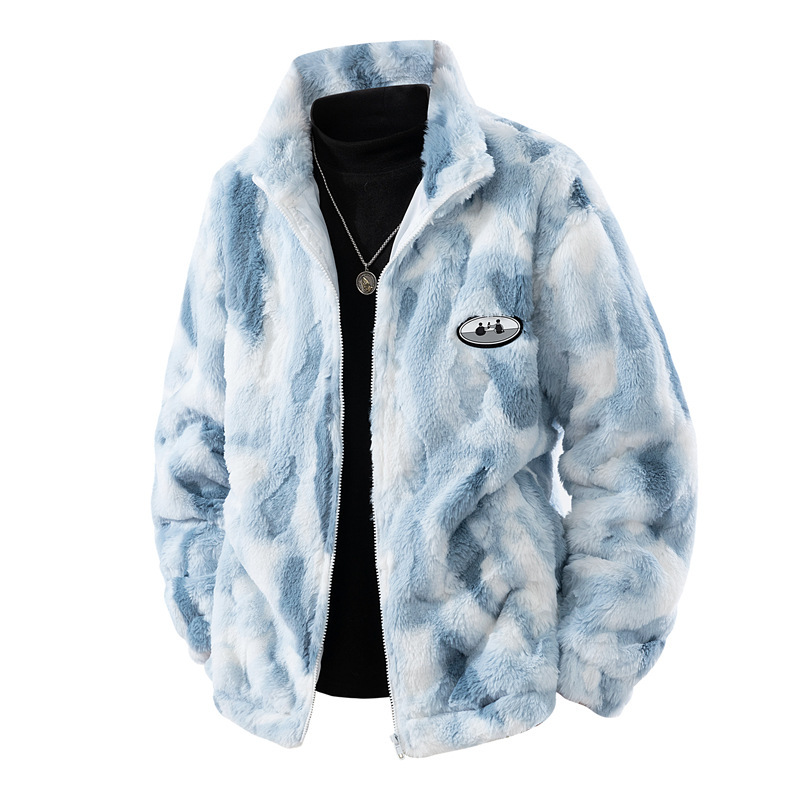 Cross-Border Autumn and Winter New Rabbit Fur Coat, Unisex, Thickened, Warm, Fashionable, Loose Fit, Stand Collar, Couple's Fleece Jacket Cross-Border Autumn and Winter New Rabbit Fur Coat, Unisex, Thickened, Warm, Fashionable, Loose Fit, Stand Collar, Couple's Fleece Jacket