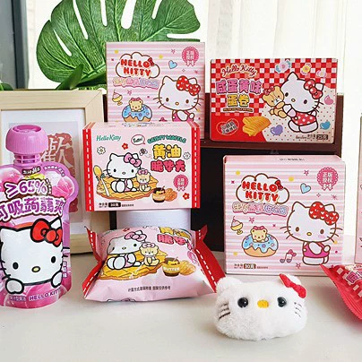 Набор снеков (Sanrio Hello Kitty) — печенье, вафли и рулеты, многосерийный праздничный подарок
