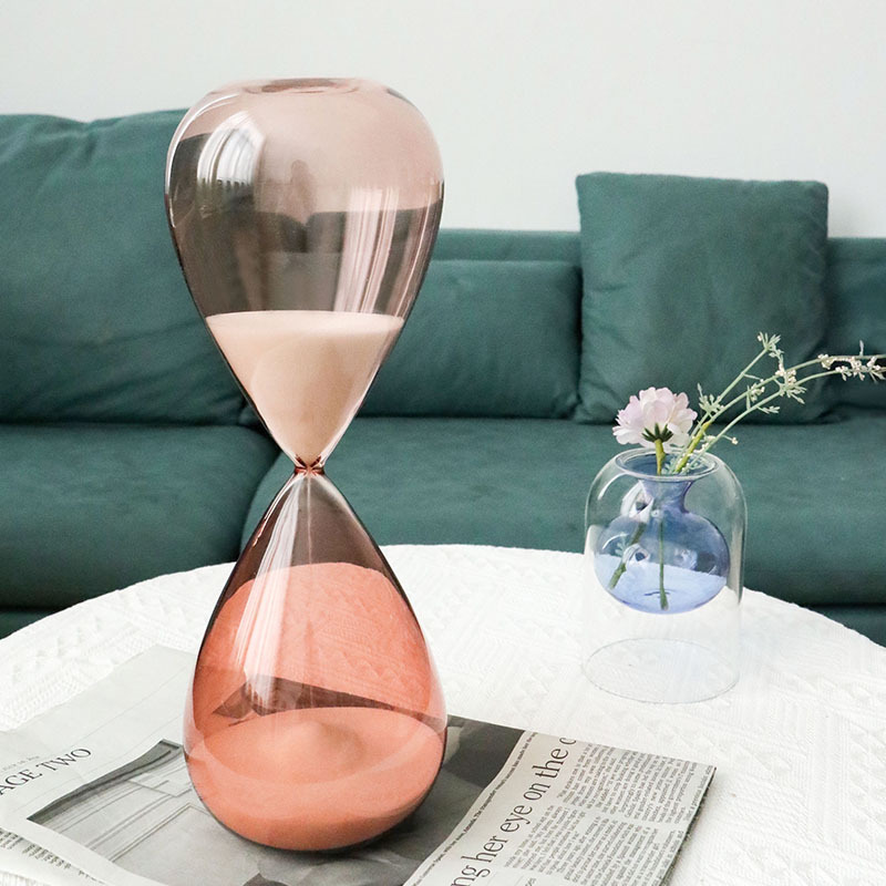 Suministro directo de fábrica europeo simple vidrio reloj de arena decoración de escritorio cuidado de la salud temporizador personalidad creativa ahora simple