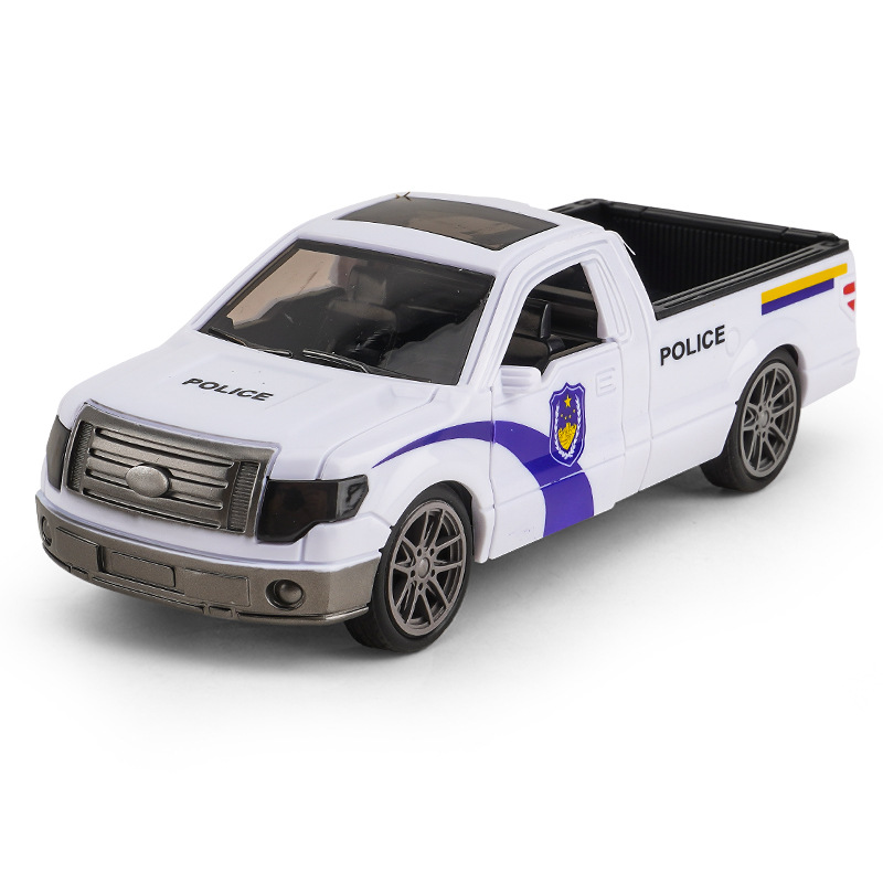 Juguete de doble puerta de simulación para niños modelo de coche inercial coche de luz y sonido coche de policía de bomberos juguetes para niños