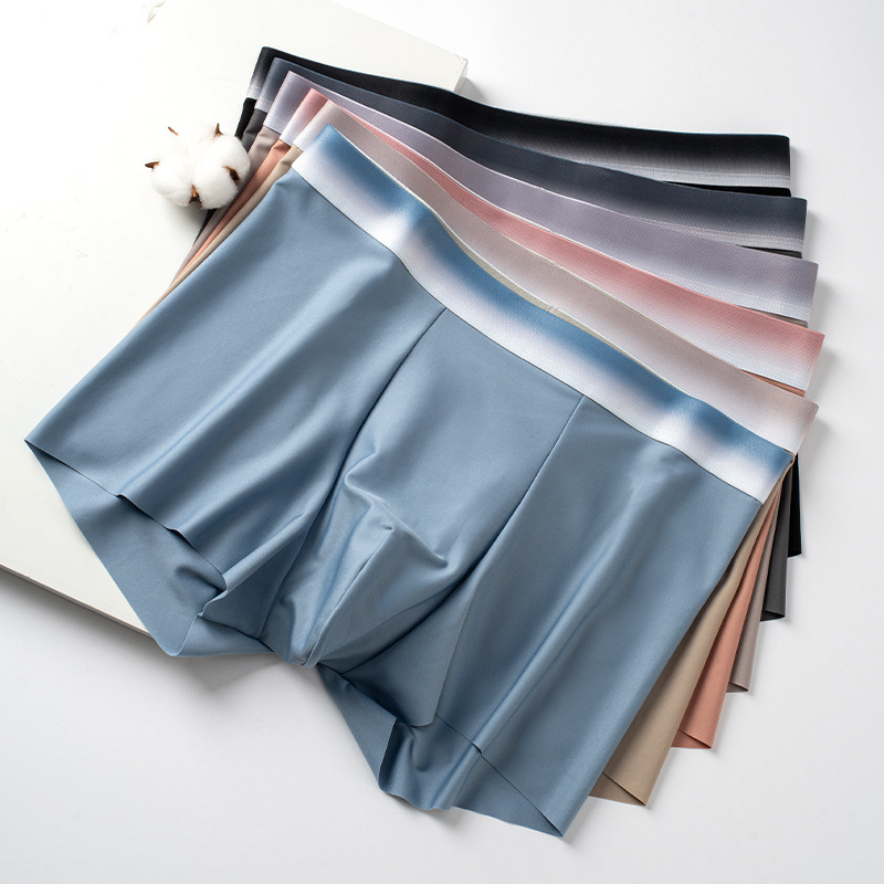 [Personalizada] calzoncillos de hombre de seda de hielo 10A grado A algodón bacteriostático entrepierna cómoda y transpirable nuevo tipo de pantalones de calzoncillos