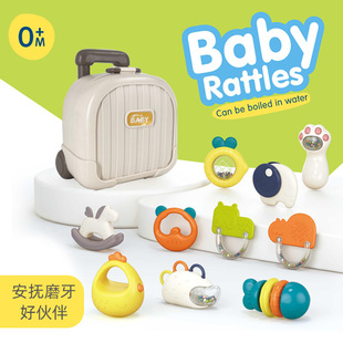 Baby can bite bell puzzle 0-6 months soft rubber bed bell newborn baby hand bell soothing toy