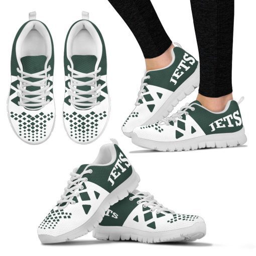Independent Station NFL New York Jet Jets Team Printed Autum Mesh Shoes Adult Sports Running Shoes Minimum Order