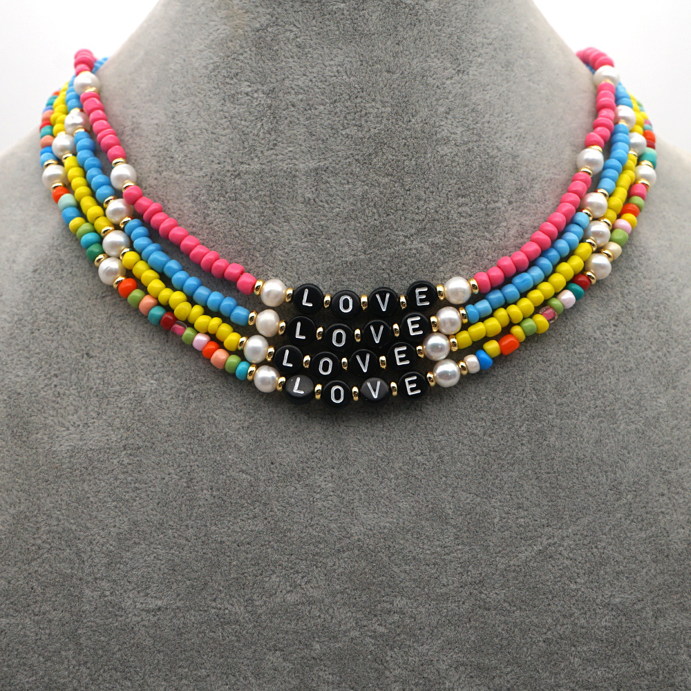 Bohemian color beads freshwater pearl necklacepicture13