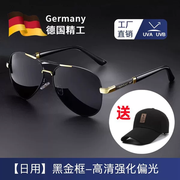 Day and Night Dual-Use Color-Changing Polarized Sunglasses for Men, High-Definition Anti-Uv Sunglasses for Driving, Classic Trendy Glasses