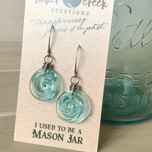 �羳�¿�Recycled Glass Spiral Earrings���ղ����������h��
