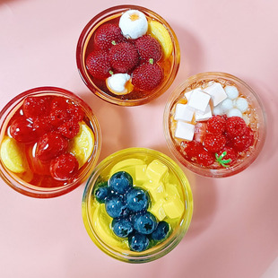 Trendy New Food Toy Fridge Magnet Dessert Fruit Tea 3D Resin Magnetic Sticker Personalized Creative Iced Fruit Salad