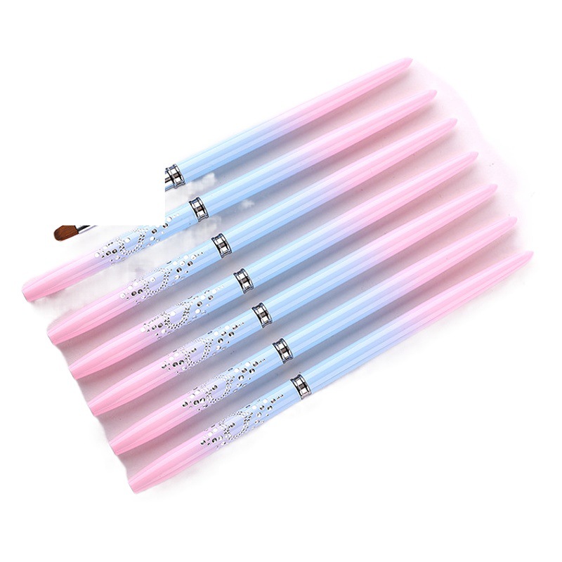 Juego de bolígrafos de uñas de punto transfronterizo, juego completo de 15 hilos de tracción, brocha de fototerapia de cristal tallado, cepillo de herramientas para uñas