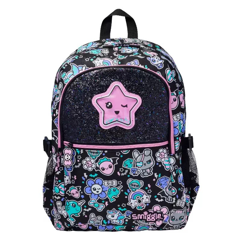 Smiggle grande kt Stickie caricatura de dos hombros descompresión mochila de gran capacidad para hombres y mujeres estudiantes de primaria mochila para niños