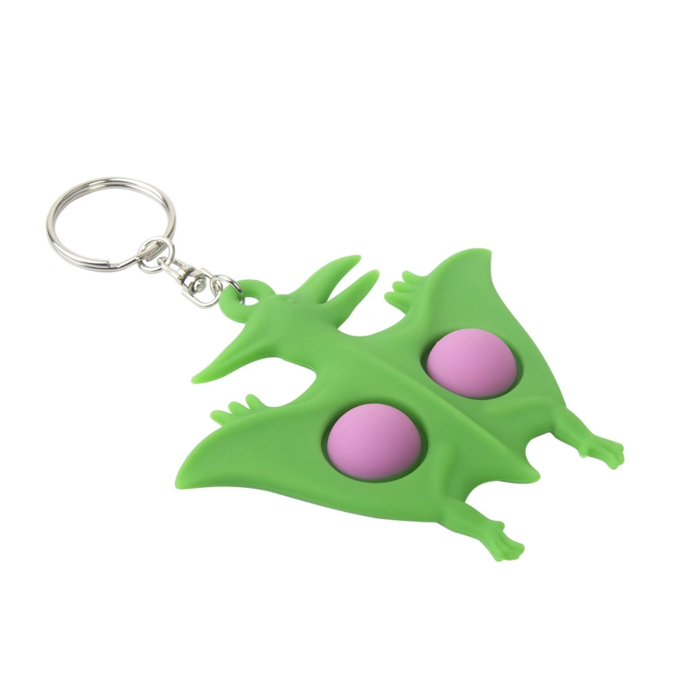 Creative keychain, silicone toy, accessory for keys, backpack, anti-stress, pterosaur