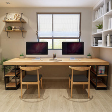 工作室简约台式电脑桌单身公寓情侣双人办公桌家用卧室儿童学习桌