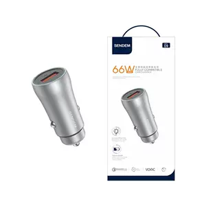 66W Tam Uyğun Sürətli Avtomobil Şarj Cihazı Smart Metal Siqaret Yandırıcı