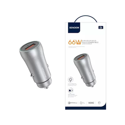 Brand 66W fully compatible super fast charger car charger mobile phone car charger smart metal universal cigarette lighter