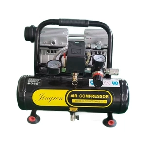 Ağac Emalı Tapançası 550W Şin Şişirdən Yağsız Səssiz Hava Kompressoru İki Silindrli