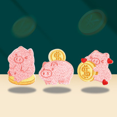 可愛小豬布貼豬豬補丁貼衣服褲子包包破洞裝飾圖案自粘貼布刺繡貼