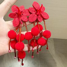 2025超仙秋冬洋气百搭毛绒新款耳饰独特别致显瘦佩戴耳环饰品批发