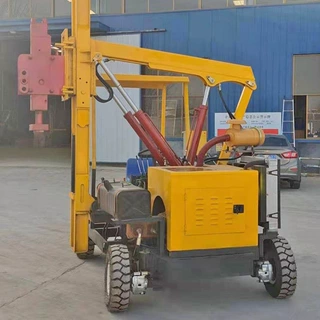 厂家现货 小型液压打桩机 公路护栏打桩机  四轮护栏打桩机