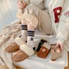 winter Plush thickening keep warm lady Socks College wind Embroidery letter Medium hose Simplicity motion Terry socks