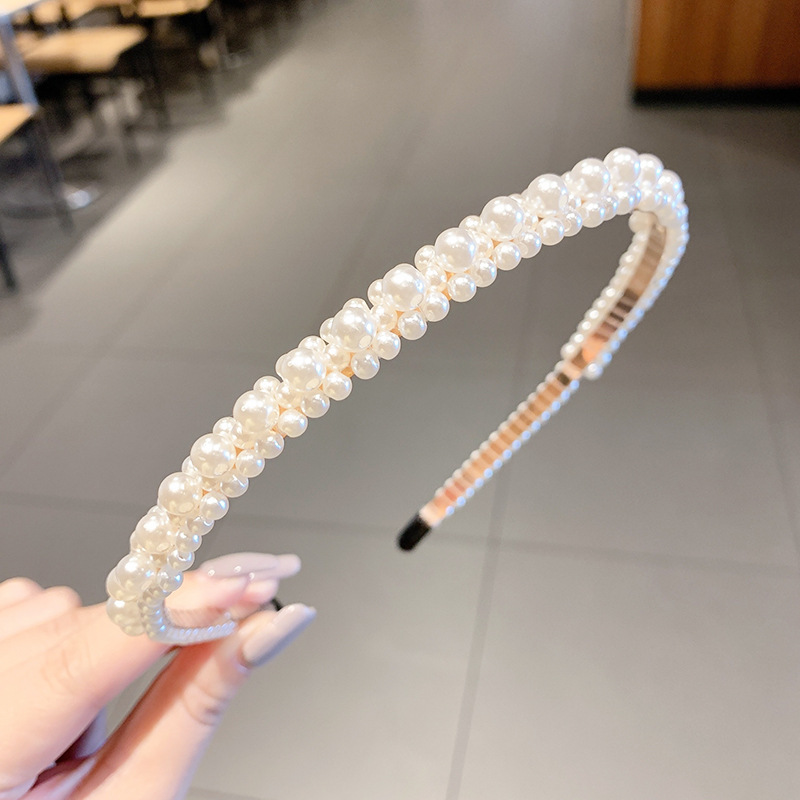 Retro francés de alto nivel sensación de perla fijación de cabello temperamento femenino de presión de cabello universal fijación de cabello no es fácil de caer tarjeta de cabello