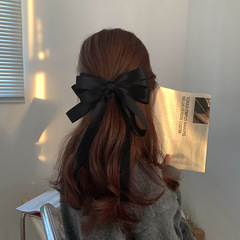 歳月を温めた大きな蝶結びフランス黒高級ヘアピン韓国髪飾り新製品後頭部頭飾り
