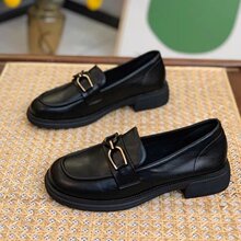 软底百搭平底正品真皮单鞋春秋新款英伦风女士皮鞋时尚百搭妈妈鞋
