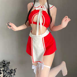 林林婷情趣内衣性感开裆漏乳水手服纯欲床上挑逗调情小胸套装2647