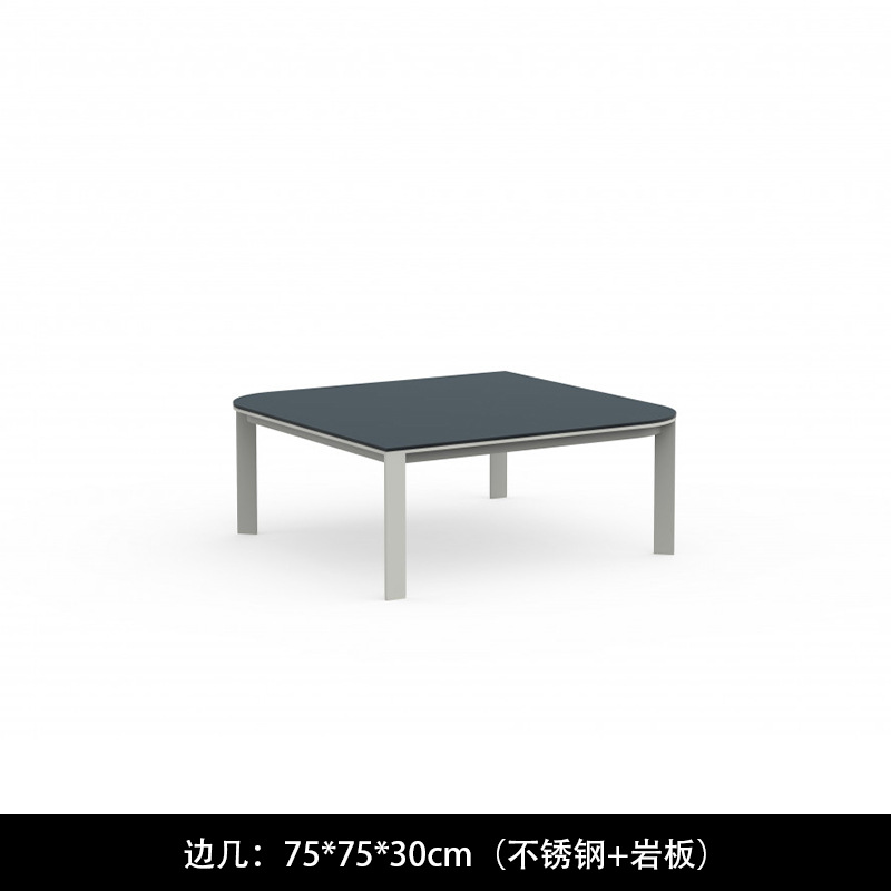 Sofá nórdico al aire libre ocio minimalista diseñador de acero inoxidable patio villa creativo impermeable muebles al aire libre