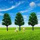Mini Micro Landscape Model Tree Plastic Green Pine Tree Building Train Sand-table Scene Simulation Handmade Small Tree dark green