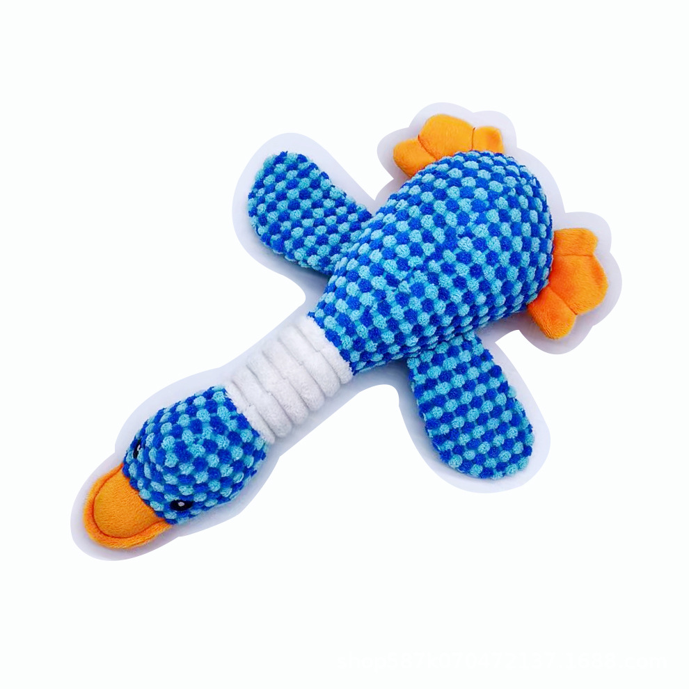 Игрушка-пищалка гусь синий