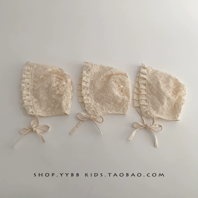 Children's thin breathable cute hat with bow girl's