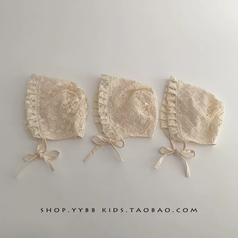 Children's thin breathable cute hat with bow girl's