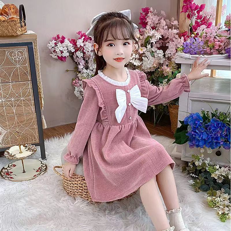 Ch, styles printemps-automne, robes à manches longues de haute qualité, à la mode et élégantes pour les filles plus âgées,_voghion.com