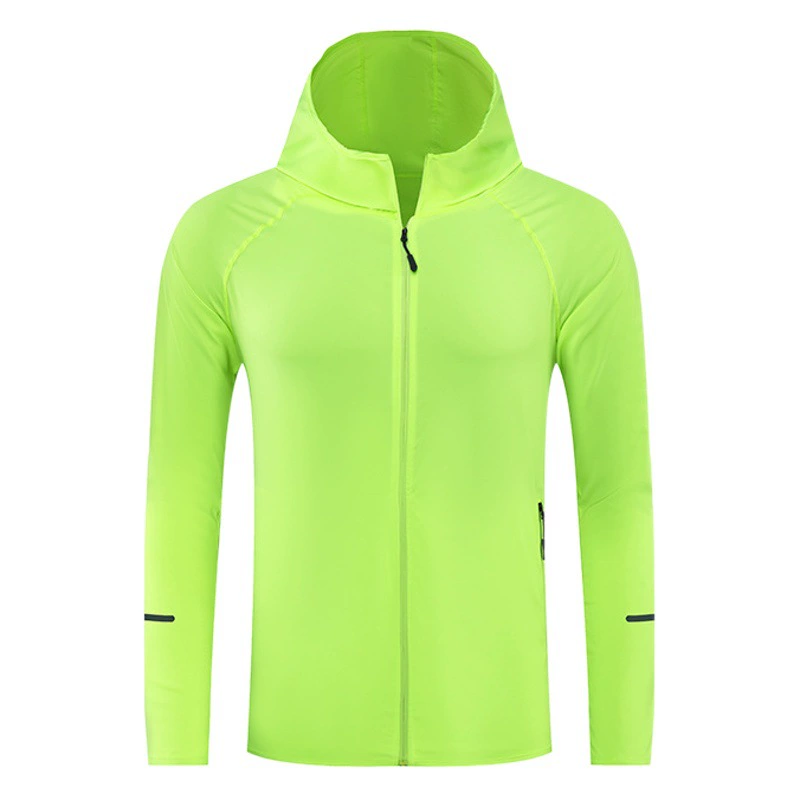 Весенняя и летняя пара спортивная солнцезащитная одежда с капюшоном на открытом воздухе Спортивные быстродушные ультрафиолетовые куртки тонкая дышащая кожа одежда