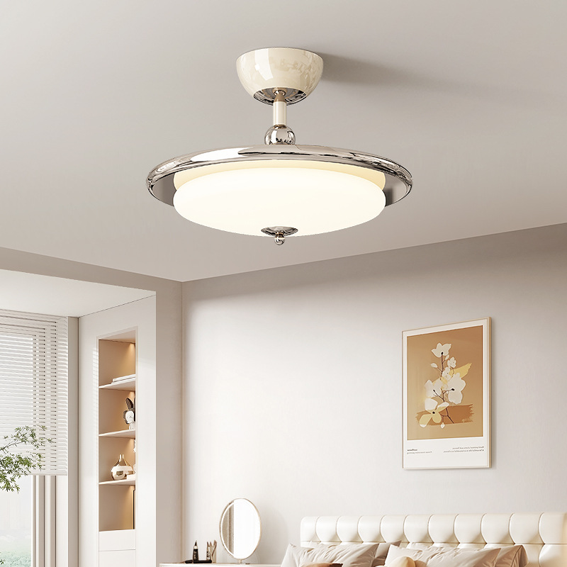 2025 nuevo candelabro de dormitorio de estilo antiguo, lámpara de habitación cálida de estilo crema retro francés, lámpara de protección ocular de espectro completo