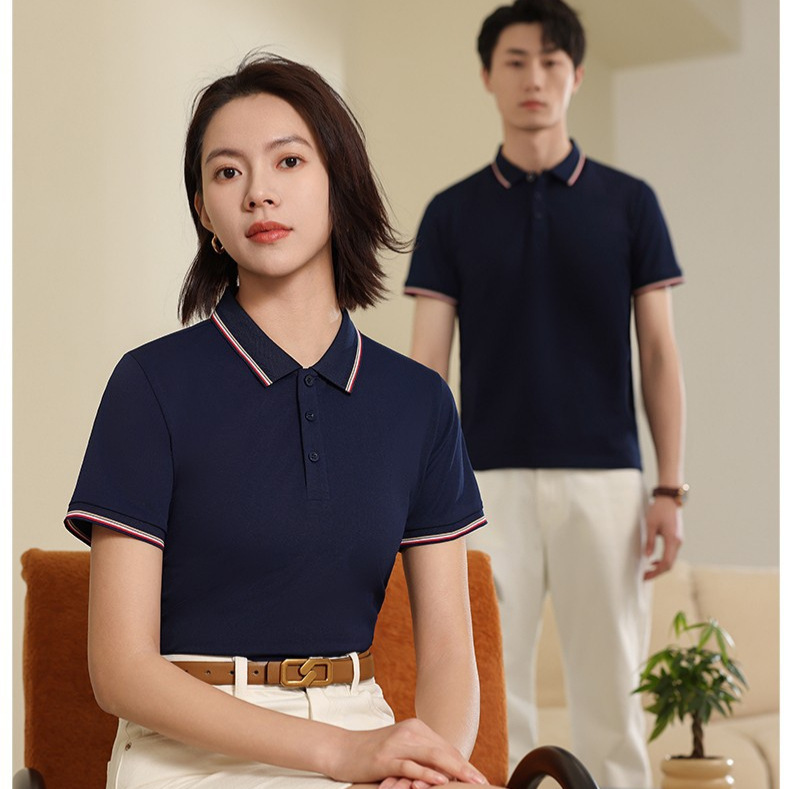 Ly. Ice Silk Color Collar Polo Shirt Lapel Cheap Advertising Shirt Wholesale Short-Sleeved Work Clothes T-Shirt Printing