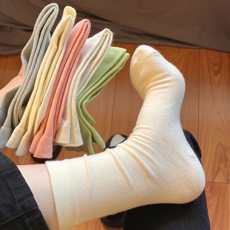 White pile socks children's socks cotton ins tide Japanese month socks elderly loose socks wholesale cotton