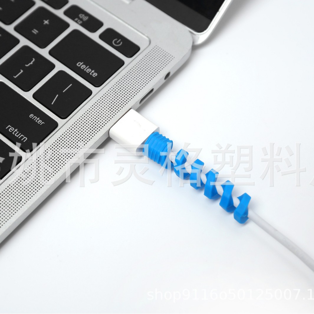Mobile Phone Data Cable Protective Cover Wire Anti-break Protector Cable Winder Data Cable Protective Sleeve Plastic TPR