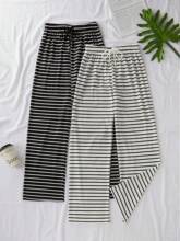 U 27823 Ice silk striped pants ��˿�������п�