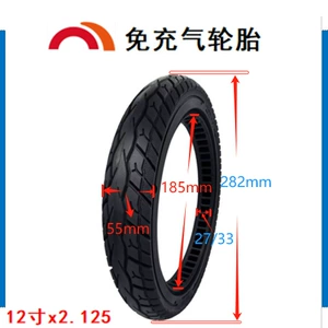 Elektrikli əlil arabaları üçün 12inch *2.125 partlamayan, aşınmaya davamlı petek şinlər