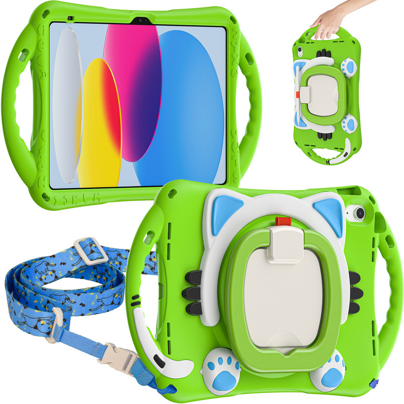 Applicable to iPad10th tablet cartoon silicone protective cover iPad2022 all-inclusive portable 10.9-inch case