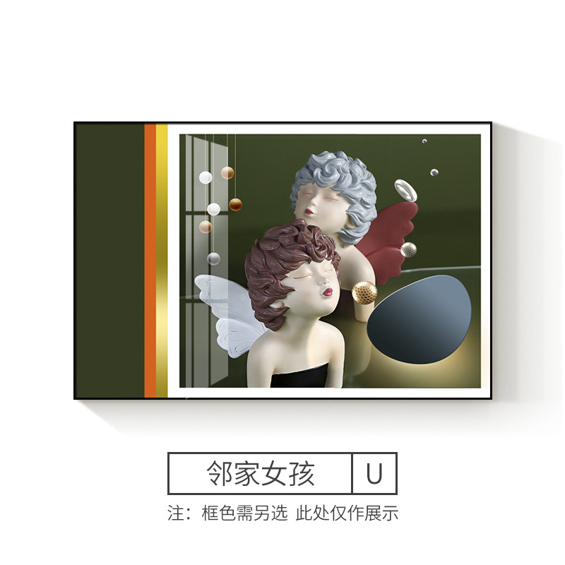 Caja de medidor eléctrico pintura decorativa moderna minimalista caja de puerta eléctrica que cubre la luz caja de distribución de lujo colgando pintura restaurante flip que cubre mural