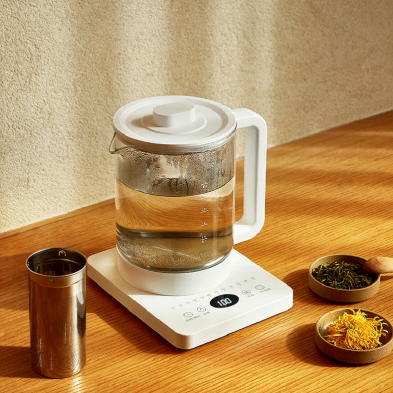 olayks L'Orek Health Bo Furnishing Multifunctional Small Automatic Office Boil Flower Teapot Glass Tea